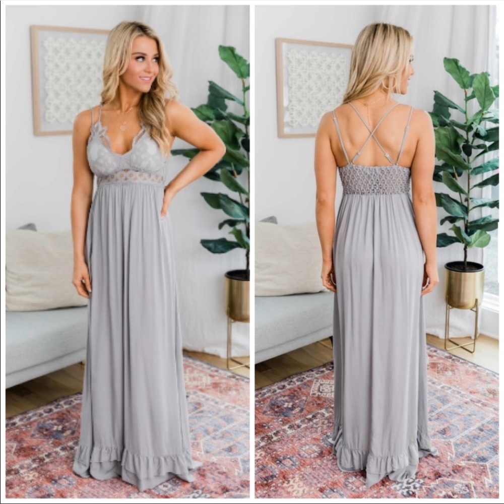 NWT Pink Lily “Such a Delight” Maxi Dress